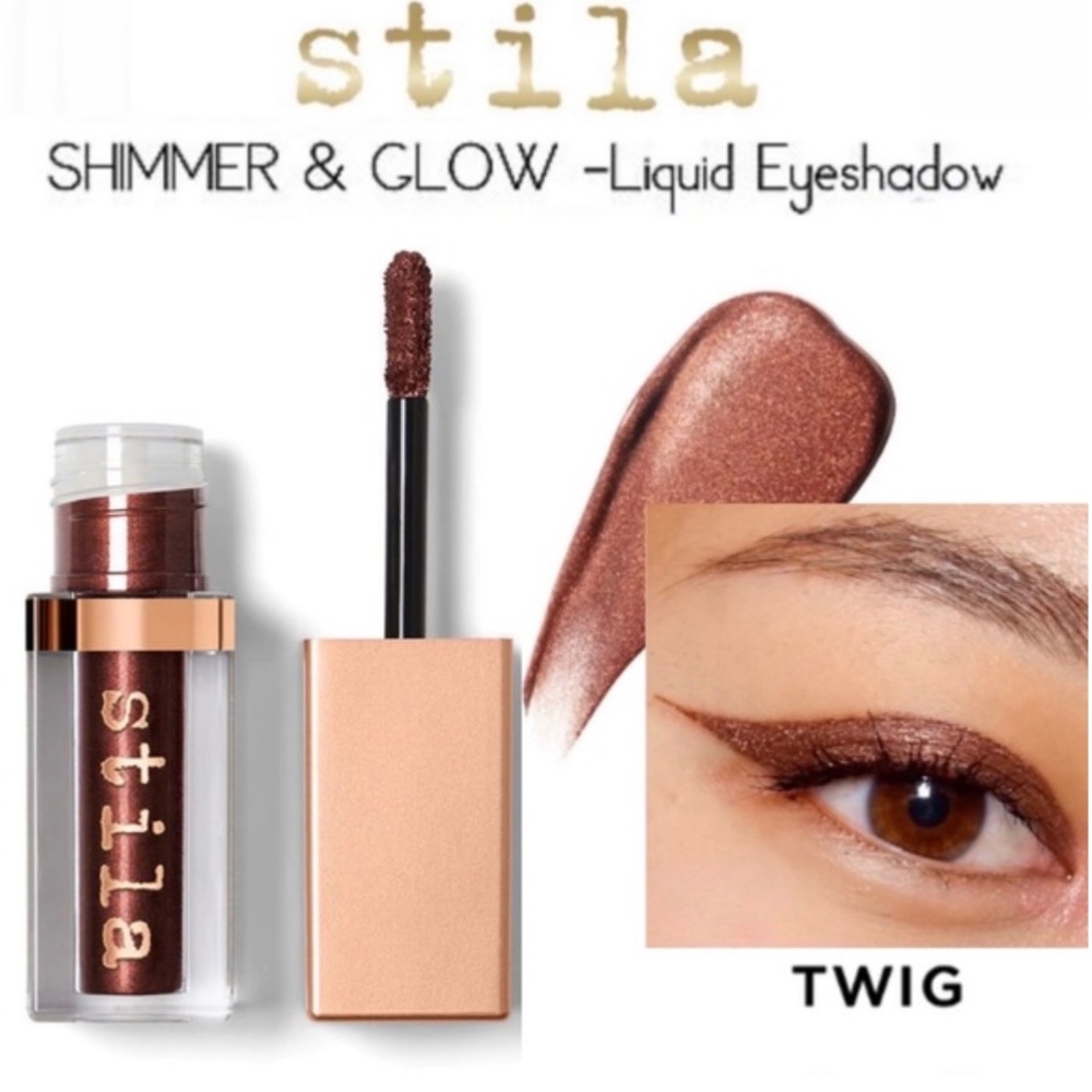 STILA - New in Box Shimmer & Glow Liquid Eye Shadow Twig Product Unopened Bronze